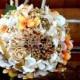 Brooch Bouquet ivory orange gold topaz wedding bouquet with free toss bouquet