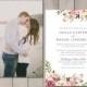 Floral Wedding Invitation (Printable) DIY by Vintage Sweet