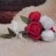 Rustic Wedding Bouquet - Felt Flowers, Roses, Valentines Day