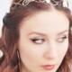 Ethereal bridal tiara, white hydrangea flower crown, hair circlet, wedding accessory - Evelyn