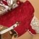 Steampunk garter with steampunk gun. Holiday colors, Wedding garter, cabaret, burlesque, cosplay