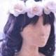 White Flower Wedding Crown, Bridal Crown, Woodland Crown, Flower Headband, FREE SHIPPING