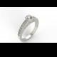 Engagement ring, 14K white gold & diamond engagement ring,Anniversary ring