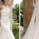 Sleeveless Slim A-line Wedding Dress with Lace Bateau Neckline