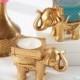 Golden Lucky Elephant Tealight Candle Holder Favor - See more at: http://ShanghaiBridal.Taobao.com