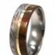 Meteorite and Dinosaur Bone Ring, Wedding Band or Engagement Ring for Men and Women