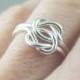 Promise Ring / Sterling Silver Love Knot Ring / Celtic Knot Ring / Memory Ring / Argentium Silver Ring / Wedding Ring