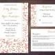 Wedding Invitation Suite Confetti Modern Wedding Invitation Gold Coral Wedding Invitation Printable DIY