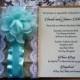 Baby Shower Invitations - Premium Customized Invites - Shabby Chic Rustic Country Baby Shower - Lace Ribbon and Flowers - Mint