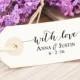 Personalized Wedding Stamp - With Love Stamp, Self Inking or Rubber Stamp - Wedding Calligraphy Stamp for Gifts, Favors, Tags, Thank You's