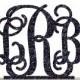 Wedding Cake Topper Monogram Initial Personalized with choice of color and a FREE base for display