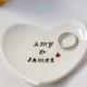 Ring Dish Personalised Heart Jewelry Catcher Wedding Gift