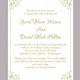DIY Wedding Invitation Template Editable Word File Instant Download Elegant Printable Invitation Green Wedding Invitation Floral Invitation