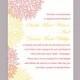 DIY Wedding Invitation Template Editable Word File Instant Download Printable Colorful Flower Invitation Pink Invitation Yellow Invitations