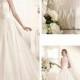 Alluring Tulle & Satin Jewel Neckline Natural Waistline A-line Wedding Dress