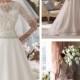 Illusion and Scalloped Lace Bateau Neckline A-line Wedding Dresses