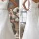 Cap Sleeves Slim A-line Sweetheart Lace Appliques Wedding Dresses