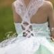 Mint Flower Girl Vintage Lace Corset Dress-Lace Shabby Chic Corset Halter Dress-Tutu Dress-  Size 1t, 2t, 3t, 4t, 5t, 6, 7, 8, 10 or 12
