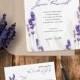 Luxury Pearl Shimmer Lavender Wedding Invitation - Lavender Wedding Invites - Metallic Wedding Invitation by Paper Charms