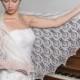 SALE -20%!!! WEDDING SHAWL bridal shrug color cream or natural white lace pattern leaf very feminine