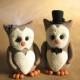 Owl Wedding Cake Topper Handmade