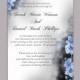 DIY Wedding Invitation Template Editable Word File Instant Download Elegant Printable Invitation Blue Invitations Flower invitation