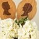 Custom Silhouette Wedding Cake Toppers, His and Hers Silhouettes made from YOUR pictures