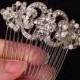 Bridal Hair Comb, pearl Wedding hair comb, ivory pearl hair comb, Wedding hair pieces, crystal hair comb, rhinestone and pearl comb