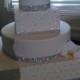 Bling Wedding Cake Stand 18 inch "Square Dazzling Diamonds Bling"