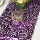 Purple Sparkling Sequins Wedding Table Runner