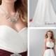 Beautiful Organza Satin & Satin A-line Sweetheart Neck Raised Waistline Wedding Dress