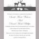 DIY Wedding Invitation Template Editable Word File Instant Download Printable Reindeer Invitation Black Invitations Gray Wedding Invitation