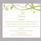 DIY Wedding Details Card Template Editable Word File Instant Download Printable Details Card Green Details Card Elegant Information Cards