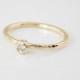 Diamond  Ring - Simple Engagement Ring - 18k Solid Gold