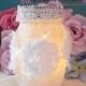 Frosted Crystal Rosette Candle wedding, reception, home decor'