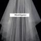 2 tier Veil Waist Length 25"30". Bridal Veil Wedding Veil Hennight Veil Communion Veil.