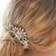 Bridal Hair Comb, Crystal and Pearl Comb, Wedding Hair Comb