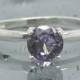 Alexandrite Ring, Sterling Silver, Engagement Ring, Size 8, Color Change, Round Solitaire Ring, Fashion Statement Ring, Wedding Ring, R49-8