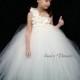 white Flower girl dress/ Junior bridesmaids dress(WHITE/ IVORY/ PINK/ Aqua many colors available)