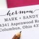 Self Inking Address Stamp - Custom Address Stamp - Calligraphy Handwriting Script (137)