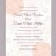 DIY Wedding Invitation Template Editable Word File Instant Download Printable Floral Invitation Rose Wedding Invitation Peach Invitations