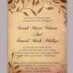 DIY Rustic Wedding Invitation Template Editable Word File Download Printable Invitation Brown Wedding Invitation Leaf Wedding Invitation