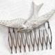 Silver Bird Comb Flying Swallow Hair Accessory Feather Wings Woodland Wedding Bird Hair Clip Bridesmaids Gift Fairytale Decorations For Hair