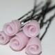 Wedding bridal hair pins - 5pcs - pink quartz rosebuds wedding accessories - Bridal retro wedding Roses hair piece - jewelry Israel