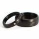 Set of two Carbon Fiber Unidirectional black Wedding Rings