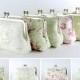 Bridesmaid Clutch, Sage Green & Pink collection, Silk Lining, Bridesmaid Gift, Wedding clutch