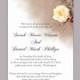 DIY Wedding Invitation Template Editable Word File Instant Download Printable Floral Invitation Rose Wedding Invitation Peach Invitation