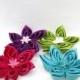 Wedding Fascinator ( Choose Colour) : Custom Colour Bridal Fascinator - Silk Kanzashi Flower - Wedding - Accessories - Wedding Hair Flower