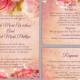 DIY Rustic Wedding Invitation Template Set Editable Word File Download Printable Invitation Boho Wedding Invitation Peonies Invitation