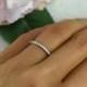 Small, Half Eternity Ring, 1.5mm Wedding Ring, Engagement Ring, Man Made Diamond Simulants, Bridal Ring, Round Wedding Band, Sterling Silver